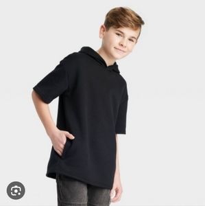 🆕️Boys short sleeve hoodie art class black